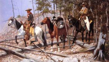 Frederic Remington : Prospecting for Cattle Range